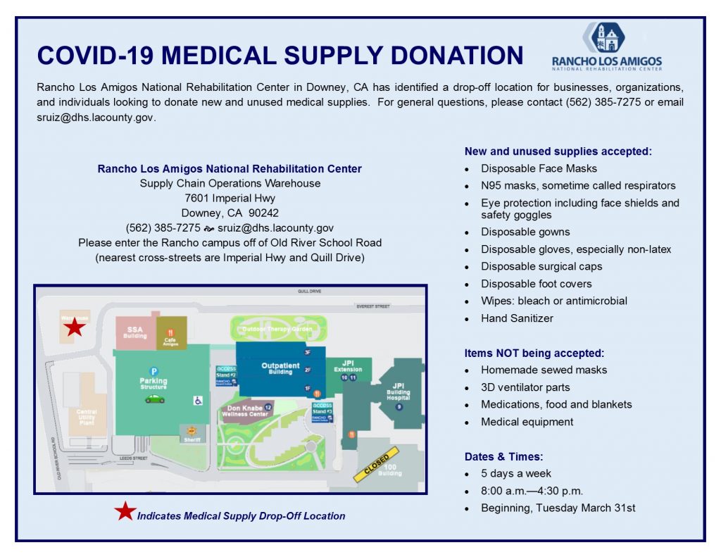 COVID 19 Medical Supply Donations Flyer